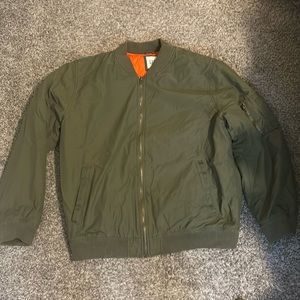 Green bomber jacket
